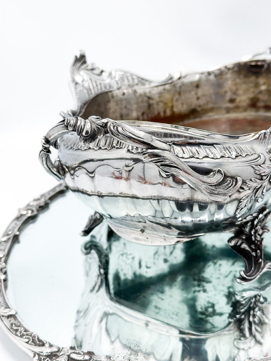 Jardinière En Argent Massif De Style Louis XV Rocaille-photo-1