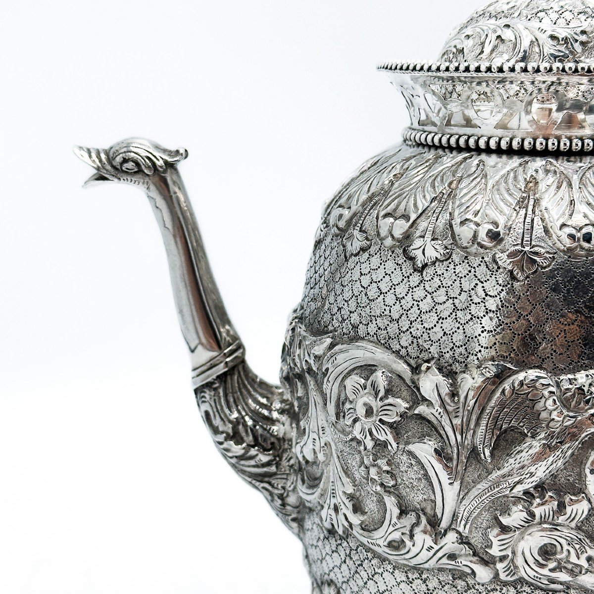 Large Dutch Coffee Pot Sterling Silver-photo-2