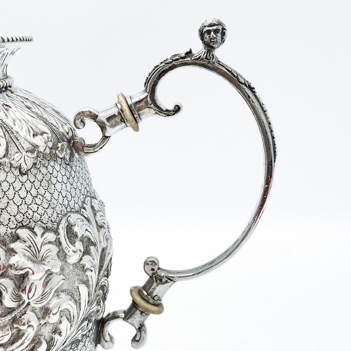 Large Dutch Coffee Pot Sterling Silver-photo-4