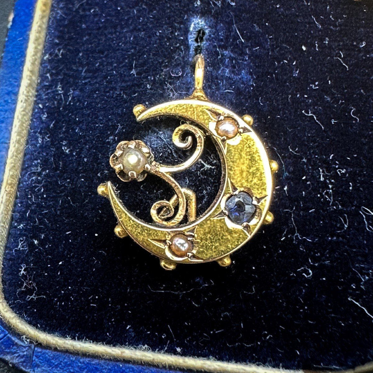 Ensemble Pendant D’oreilles Et Broche Lune De Miel-photo-4