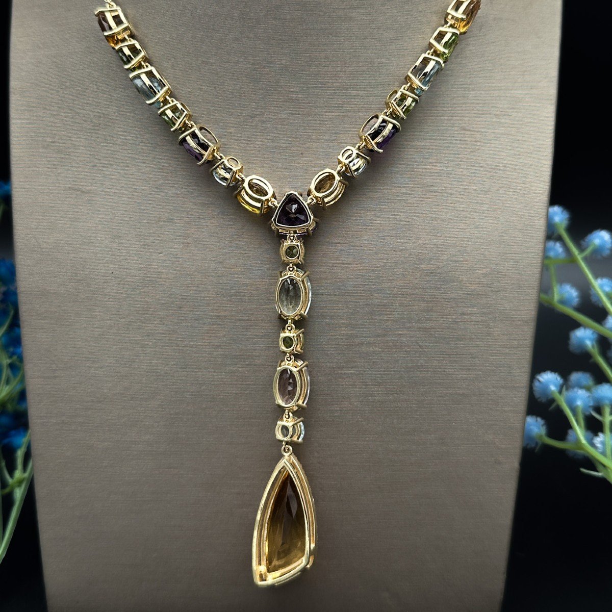  Necklace With Colored Stones-photo-3