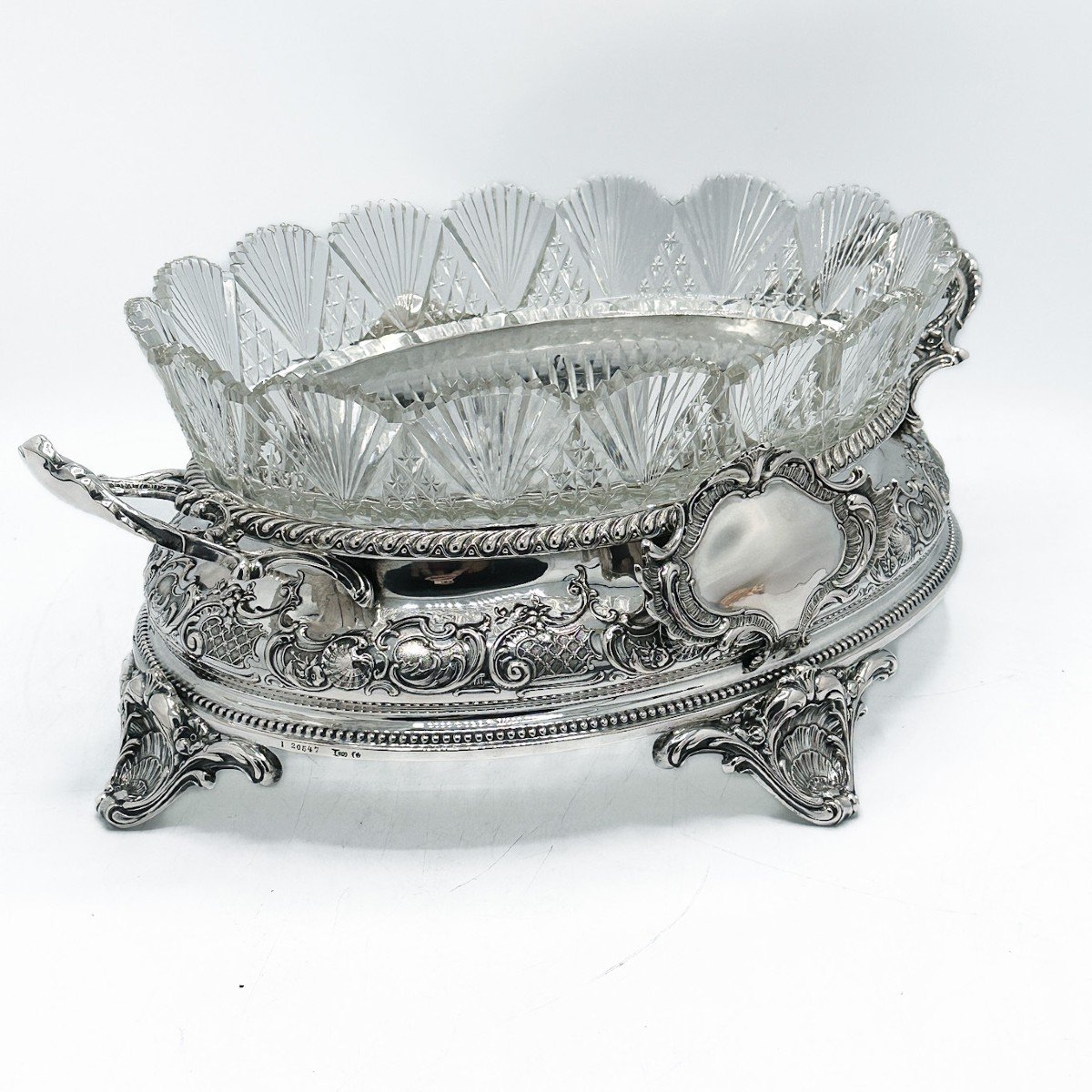 Centre De Table De Style Louis XV En Cristal Et Argent Massif 800/1000-photo-4