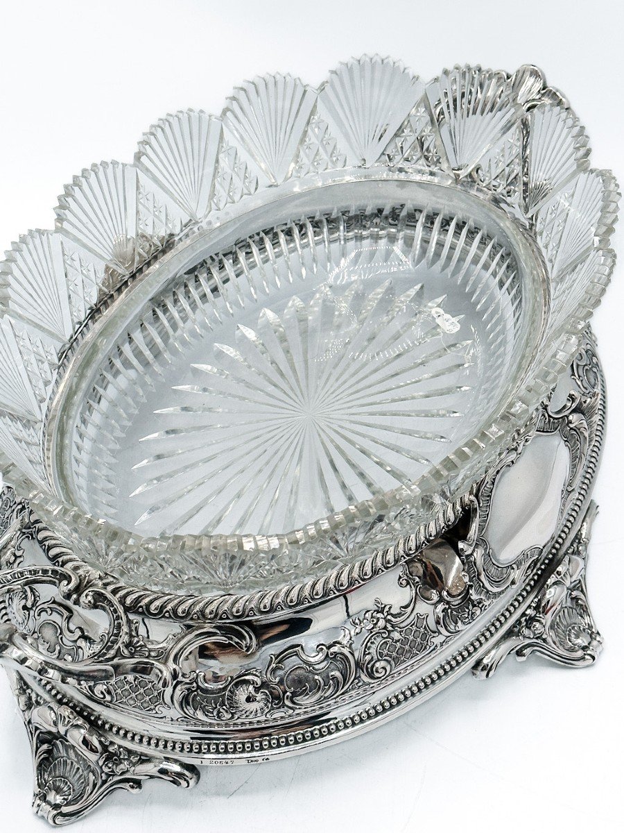 Centre De Table De Style Louis XV En Cristal Et Argent Massif 800/1000-photo-4