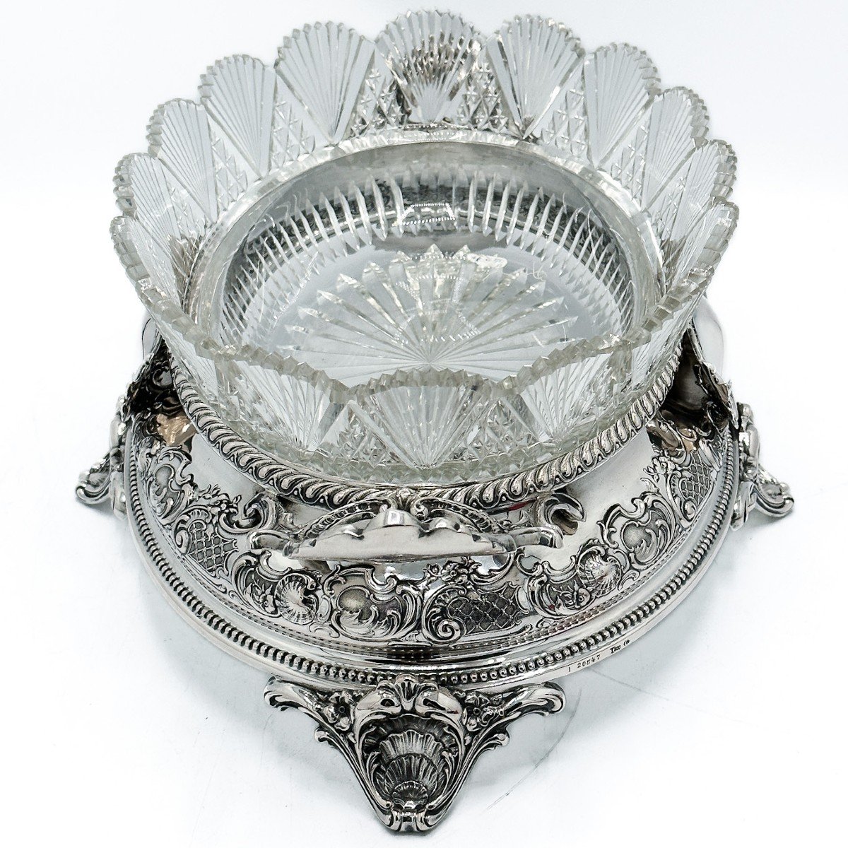 Centre De Table De Style Louis XV En Cristal Et Argent Massif 800/1000-photo-7