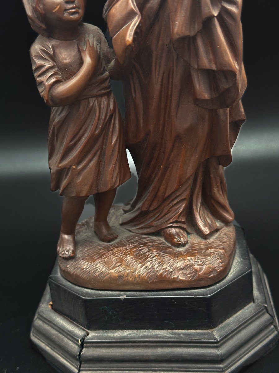 Sainte-anne Boxwood Sculpture From The End Of The 18th Century Beginning 19th Eme-photo-3
