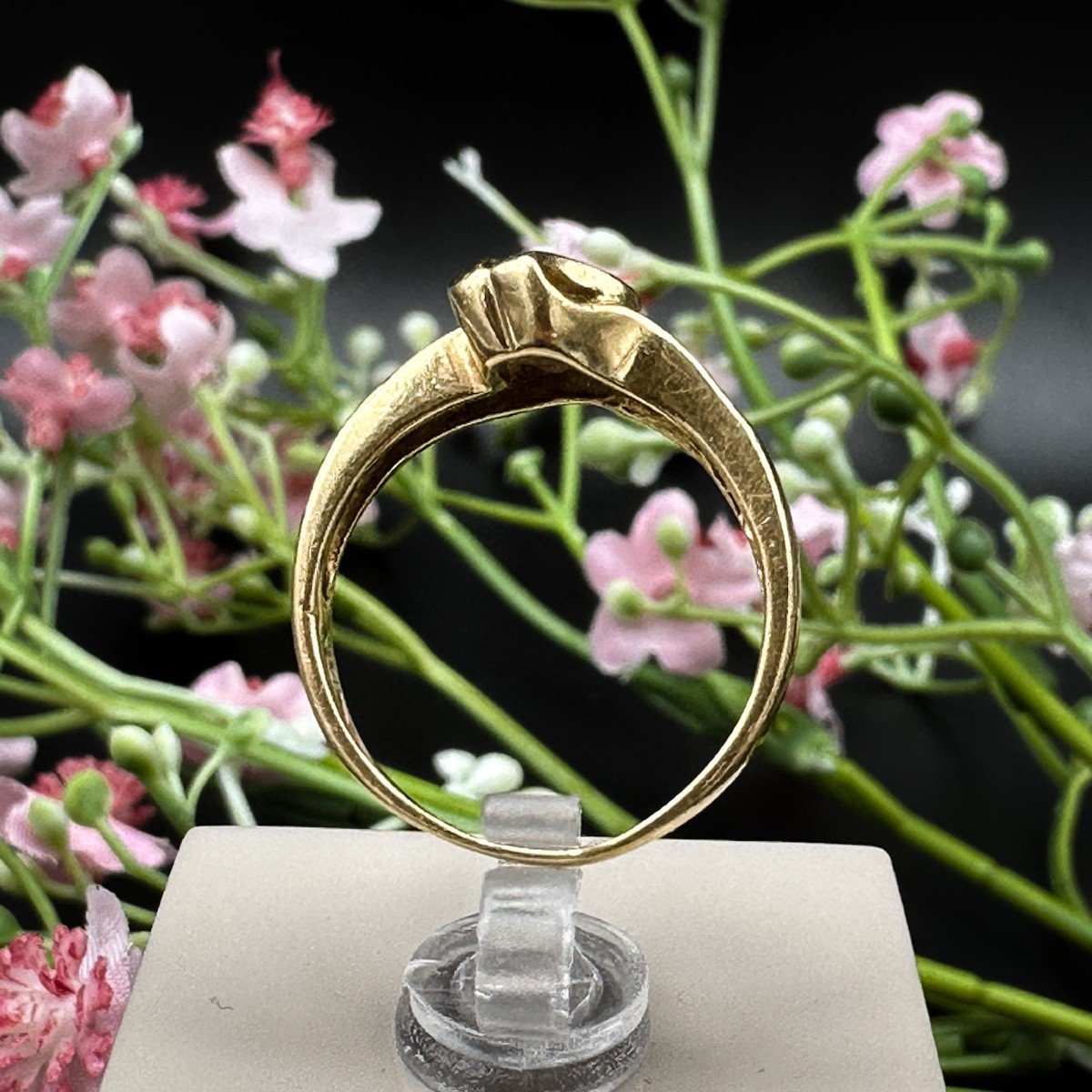 Vintage Ring In 18k Gold, Set With Diamonds-photo-2