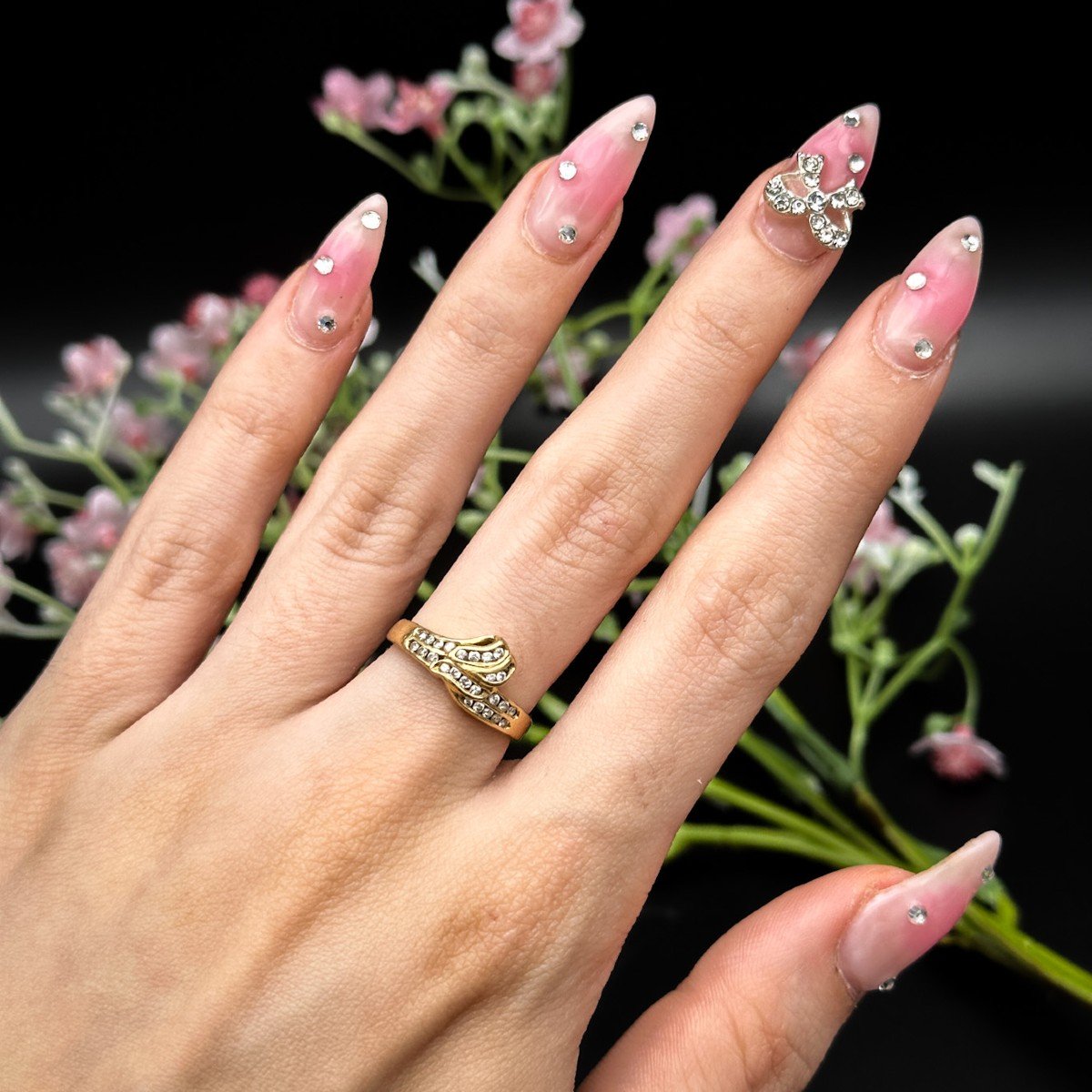 Vintage Ring In 18k Gold, Set With Diamonds-photo-5