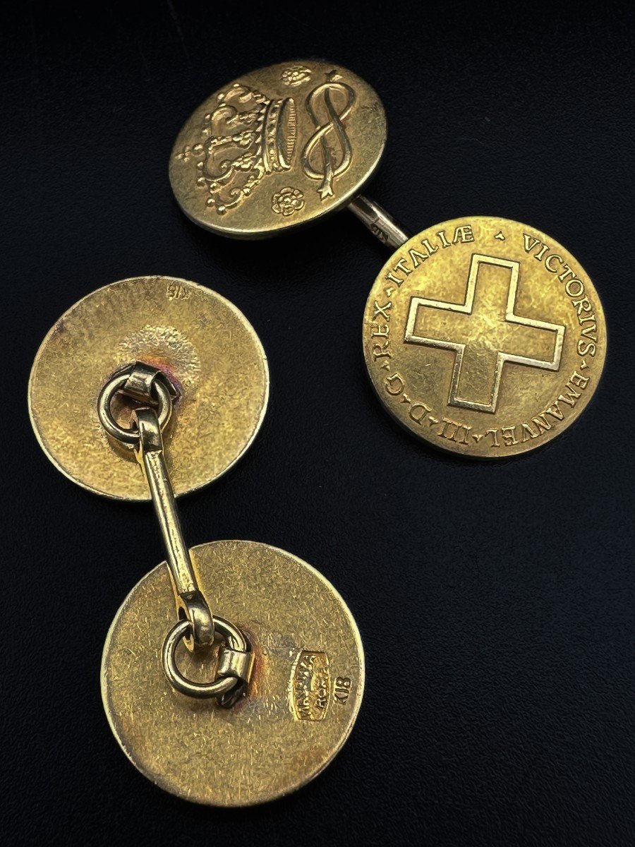 Provenance Royale ,pair Of Cufflinks Having Belonged To Victor Emmanuel III Of Italy-photo-1