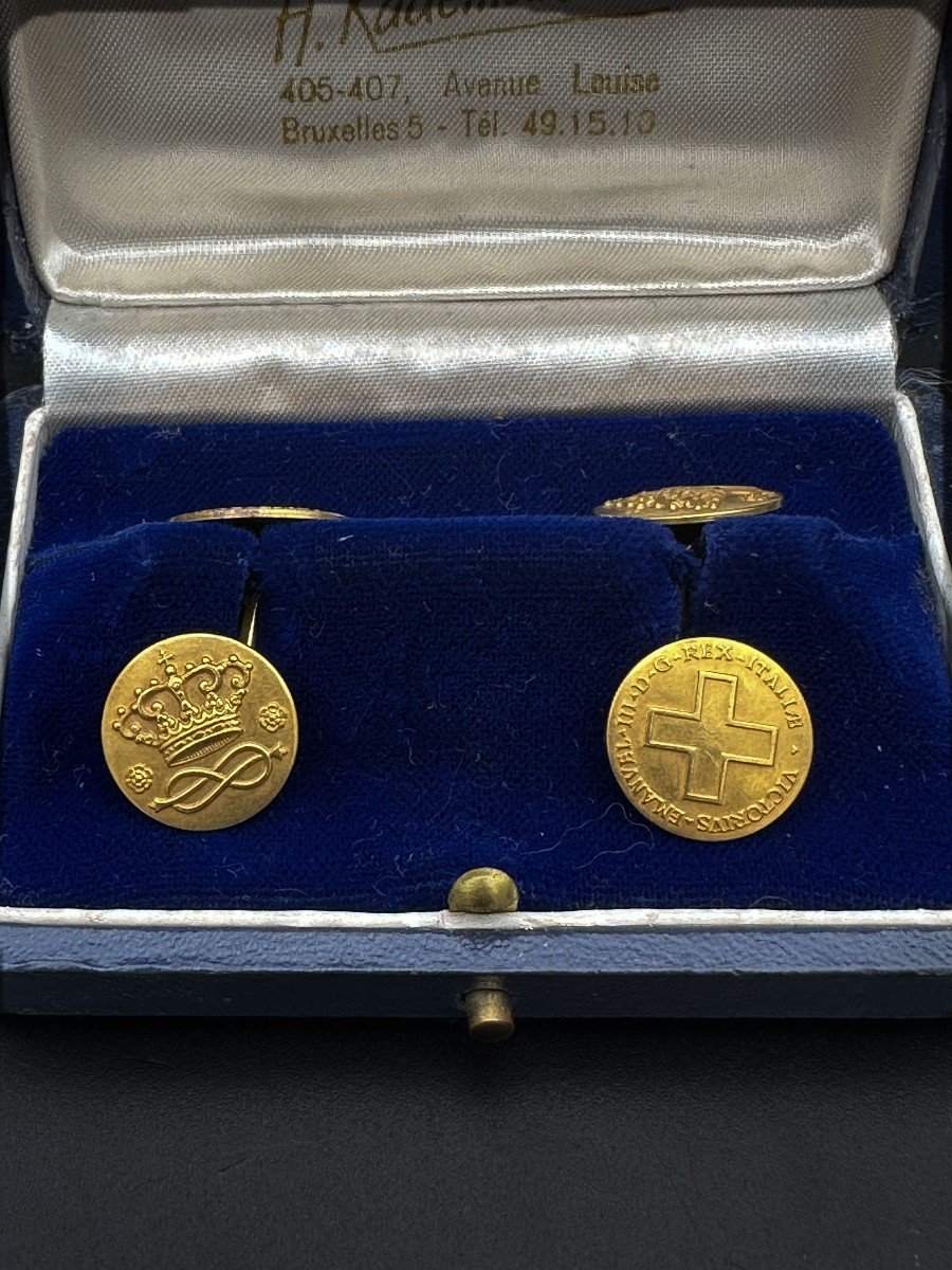 Provenance Royale ,pair Of Cufflinks Having Belonged To Victor Emmanuel III Of Italy-photo-3
