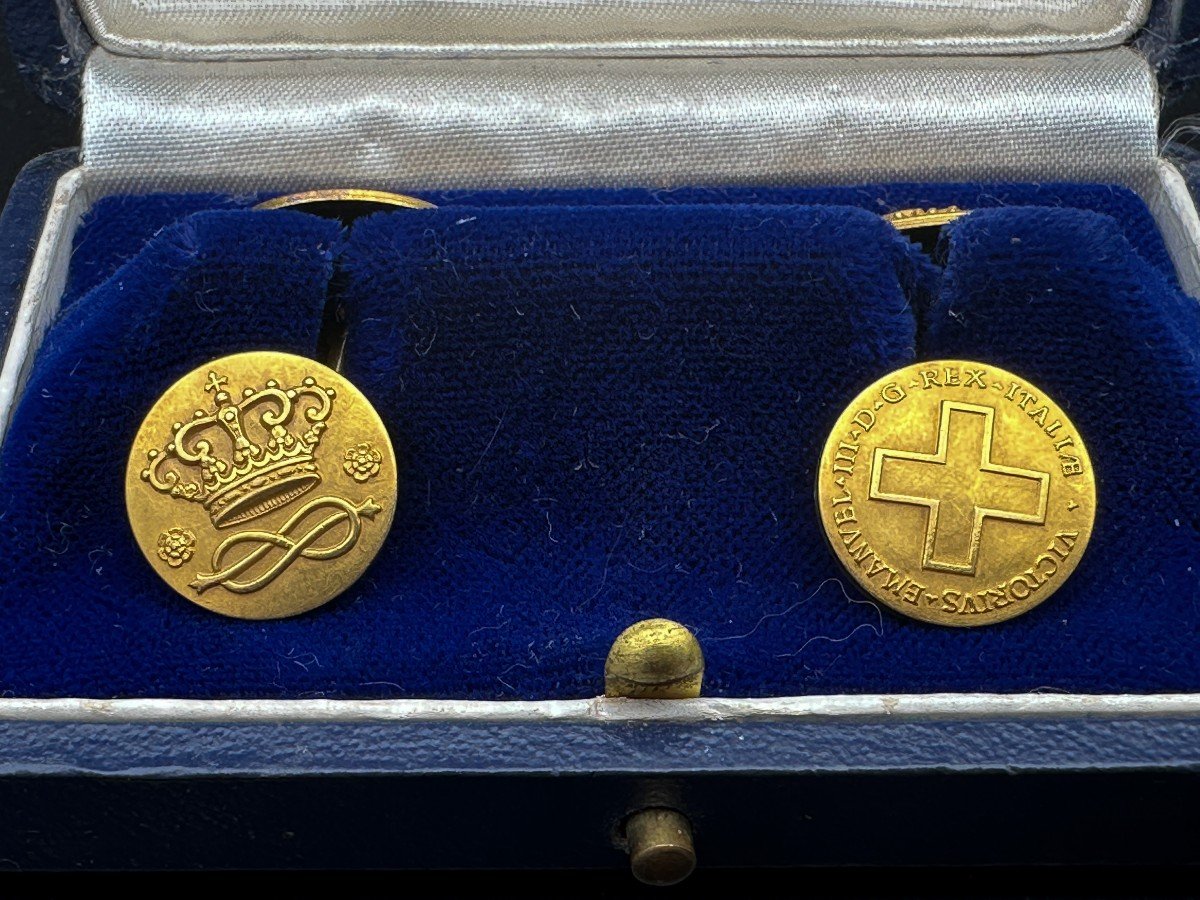 Provenance Royale ,pair Of Cufflinks Having Belonged To Victor Emmanuel III Of Italy-photo-4
