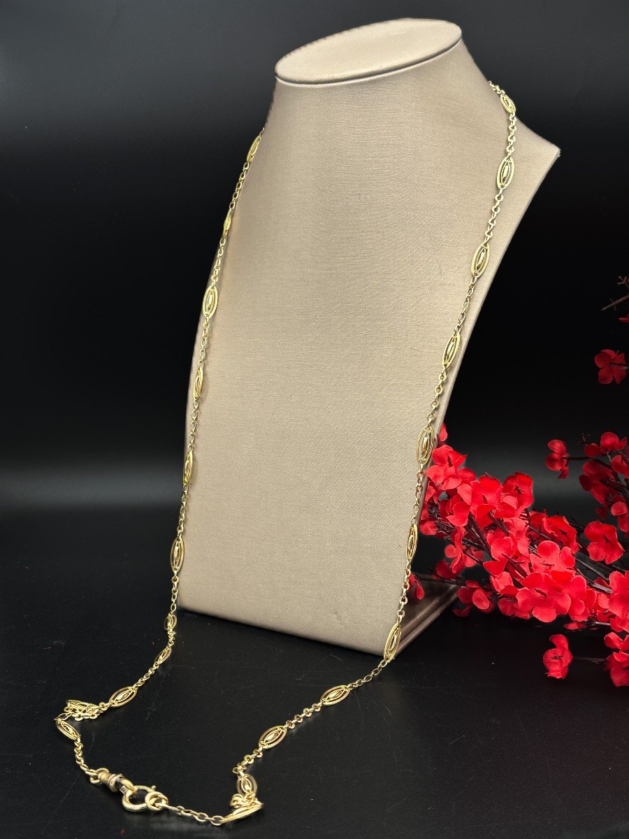 Splendid Long Necklace In Yellow Gold-photo-1