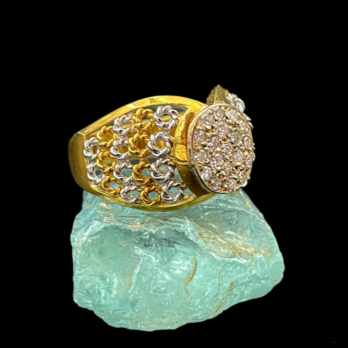 Vintage Gold And Diamond Ring-photo-3