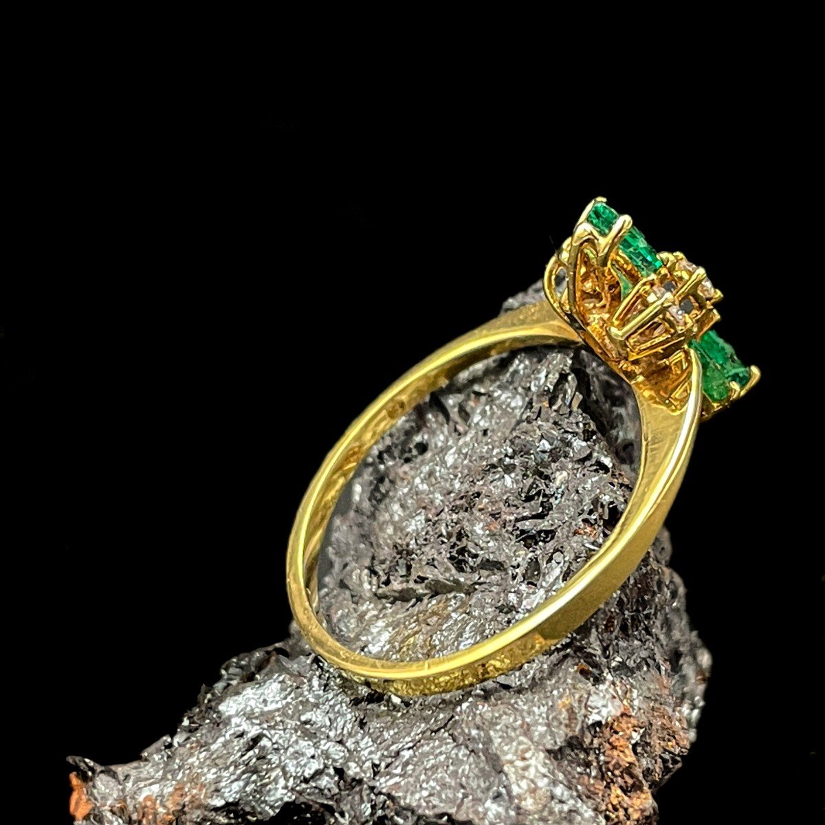 Bague émeraudes Marquises Et Diamants-photo-1