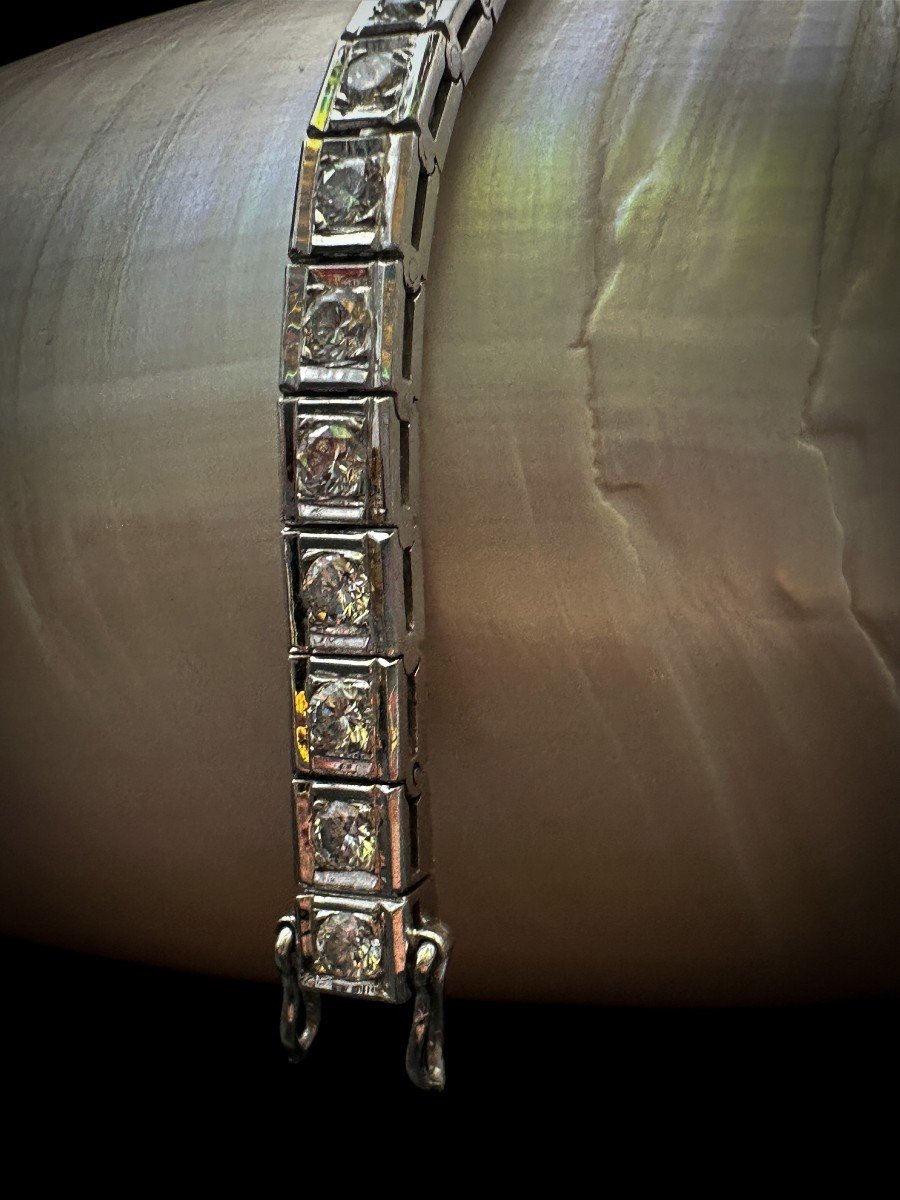 18k Gold Evening Bracelet Watch Entirely Set With Diamonds-photo-2