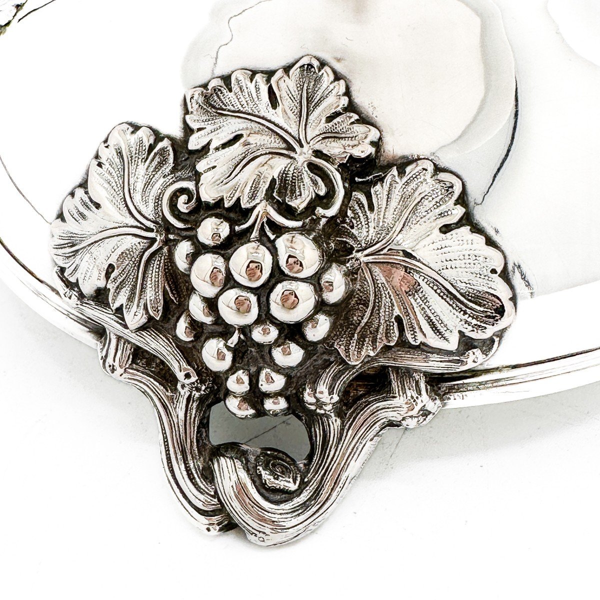 Fruit Bowl In Sterling Silver 925/1000 German Work Around 1930 -photo-3