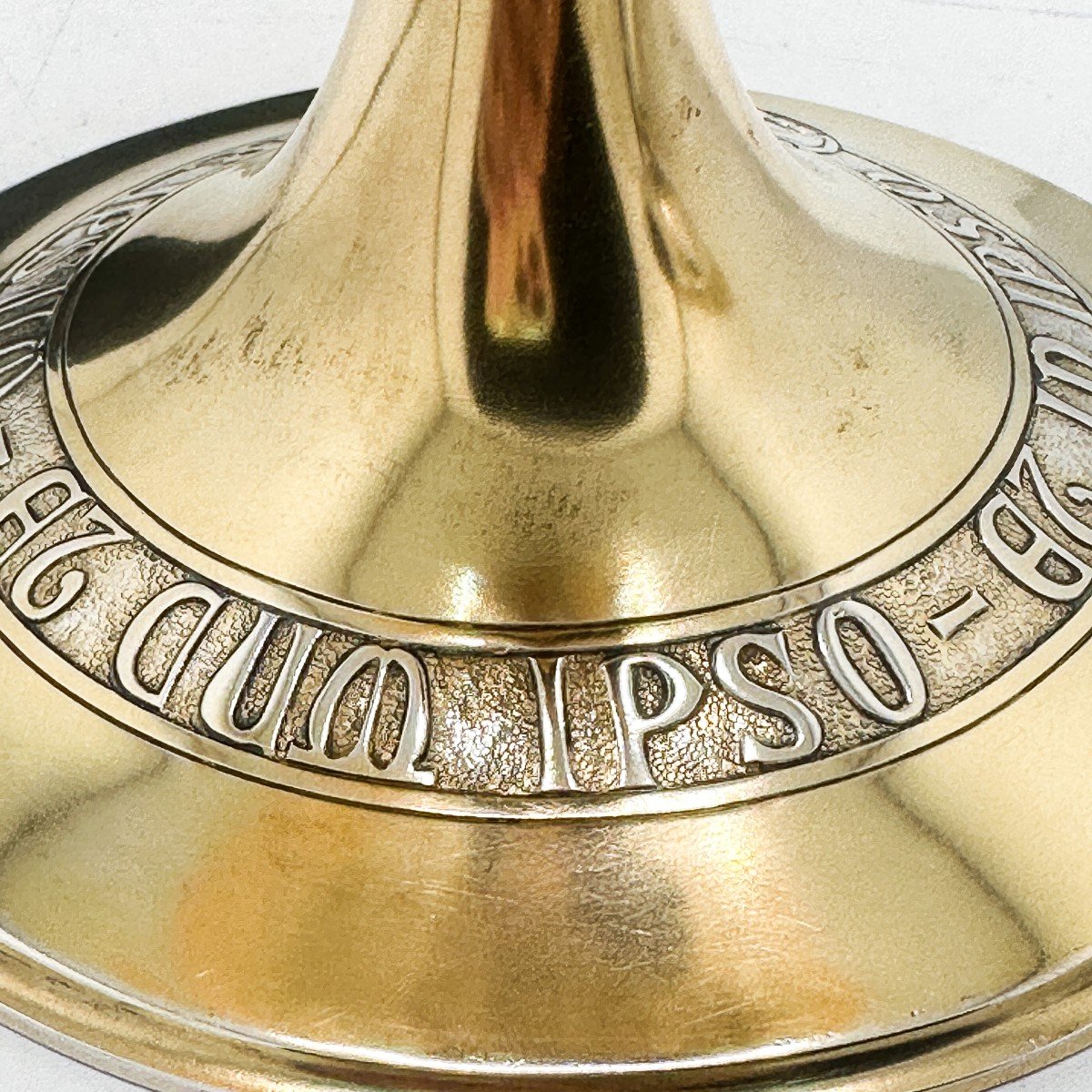 Vermeil Chalice In 900/1000 Silver Belgian Work Circa 1920 -photo-1