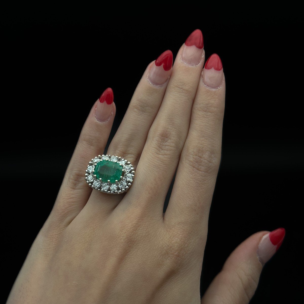 Emerald Ring Art Deco Period Circa 1930.-photo-6