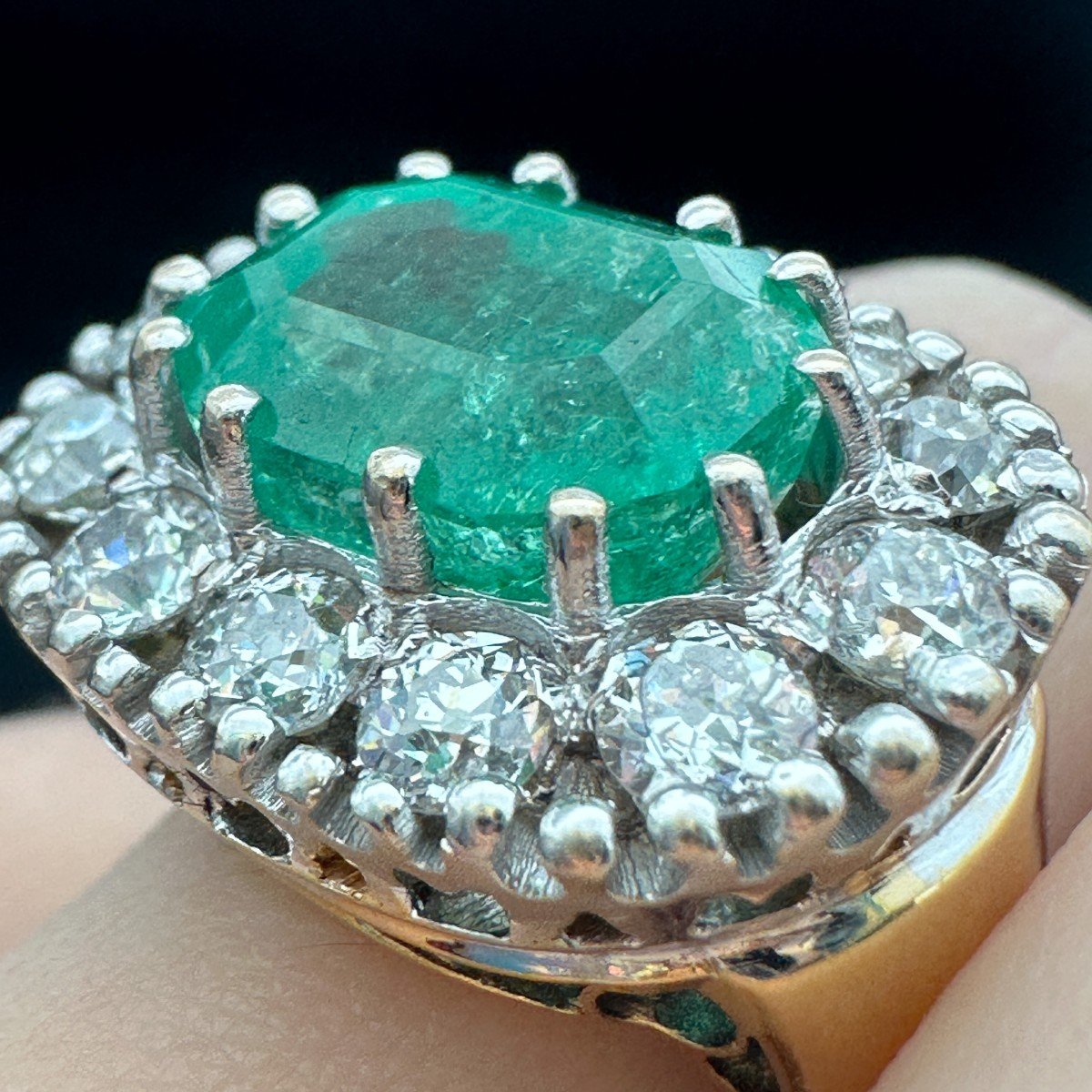 Emerald Ring Art Deco Period Circa 1930.-photo-7
