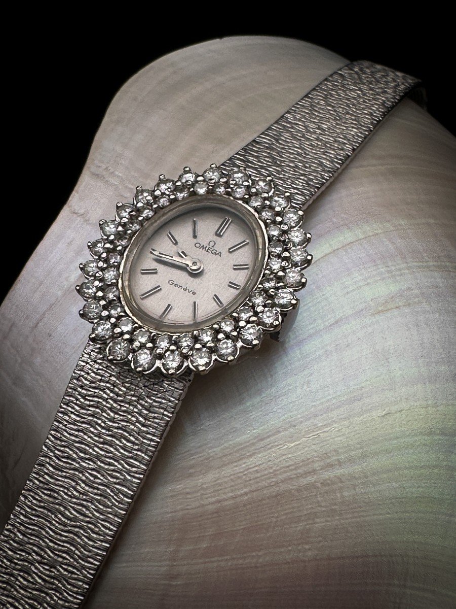 Omega Evening Watch In 18k White Gold-photo-4
