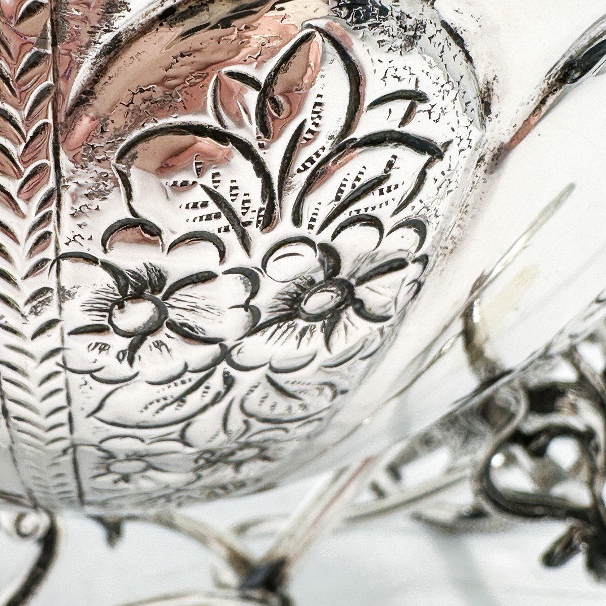 Large Cooler In Solid 900/1000 Silver. Cooler Simulating A Carriage-photo-5