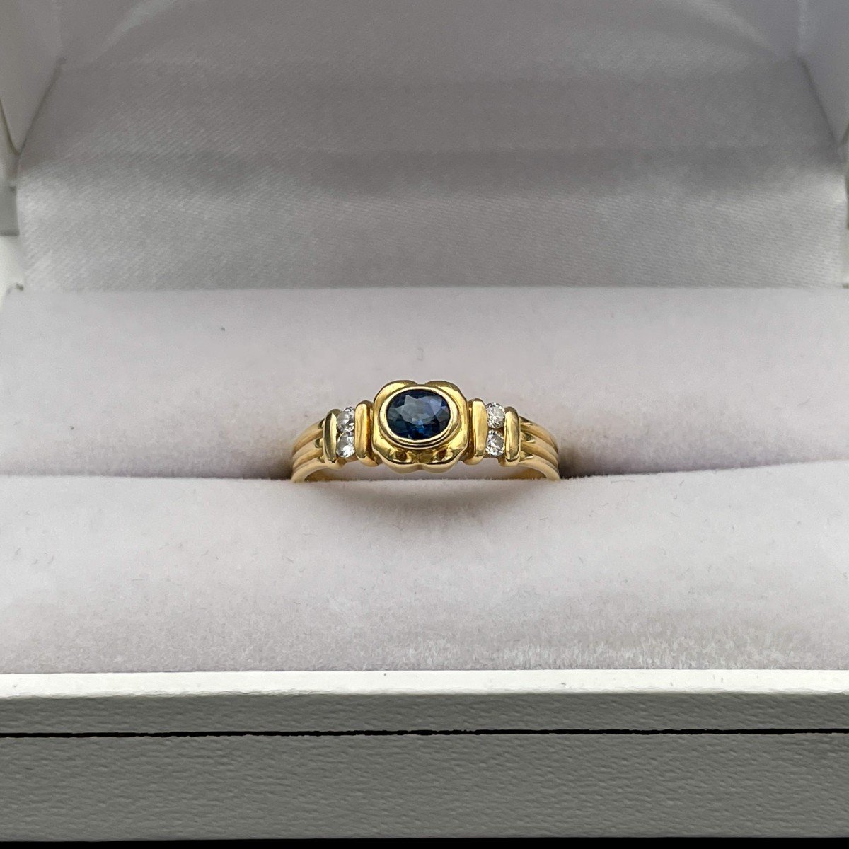 Bague Vintage Saphir Et Diamants ۩