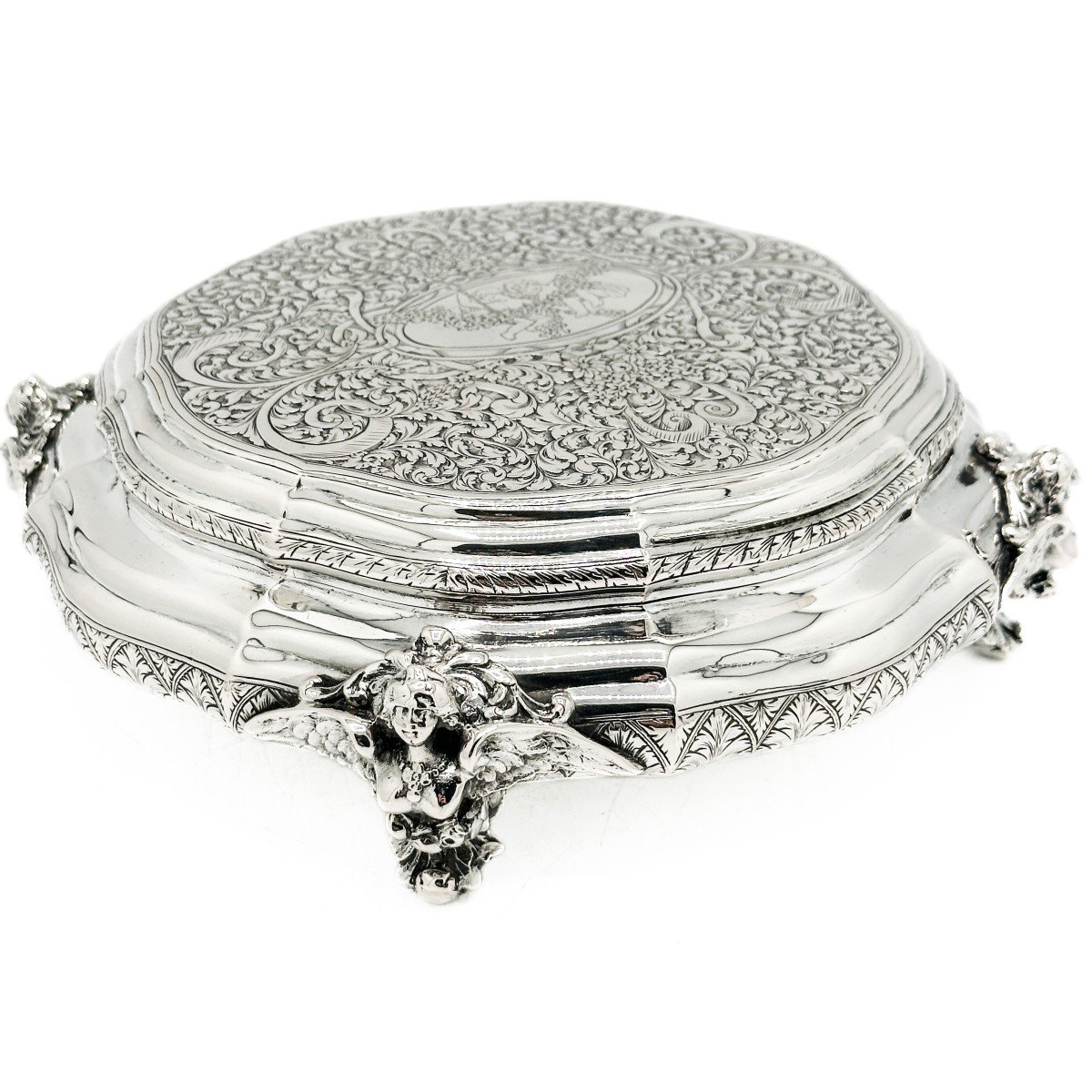 Grande Coffret  En Argent Massif 800/1000 -photo-4