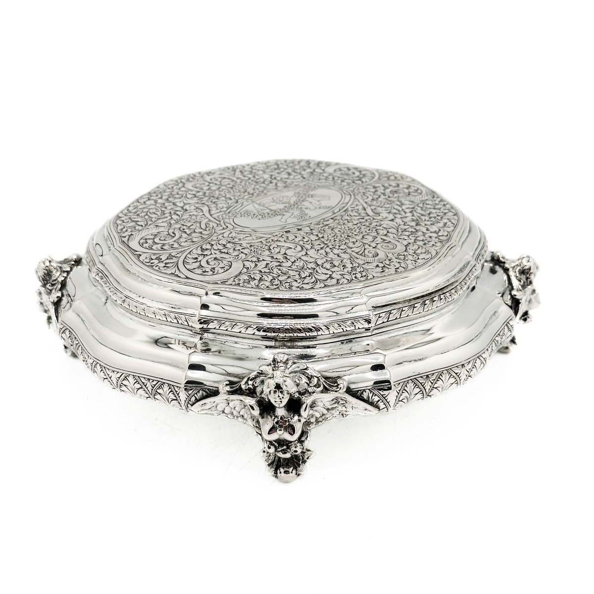 Grande Coffret  En Argent Massif 800/1000 -photo-4