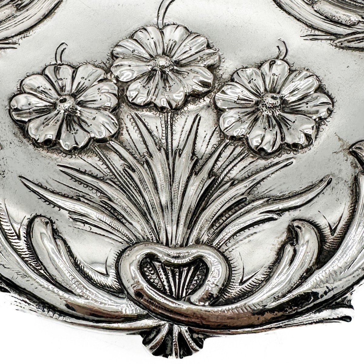 Centre De Table Art Nouveau En Argent Massif 812/1000-photo-3