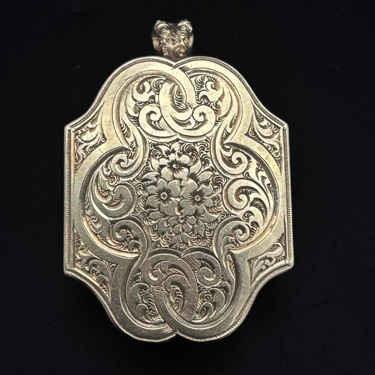 Boîte à Pilules  /pendentif Or 14 Carats  époque Napoléon Lll-photo-5