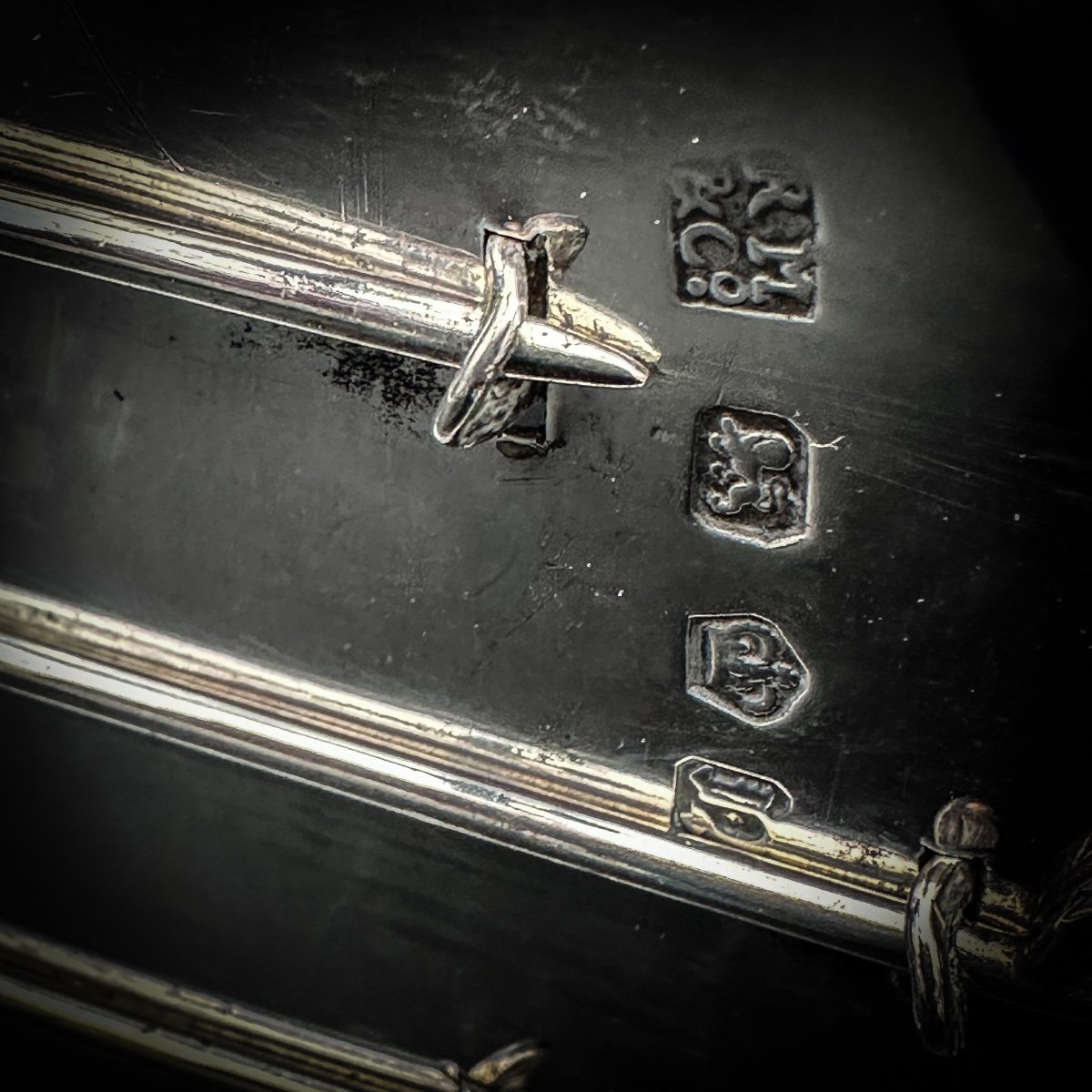 Rare Porte-lettres En Argent Massif – Angleterre, 1777 – Richard Morton & Co. Sheffield -photo-3