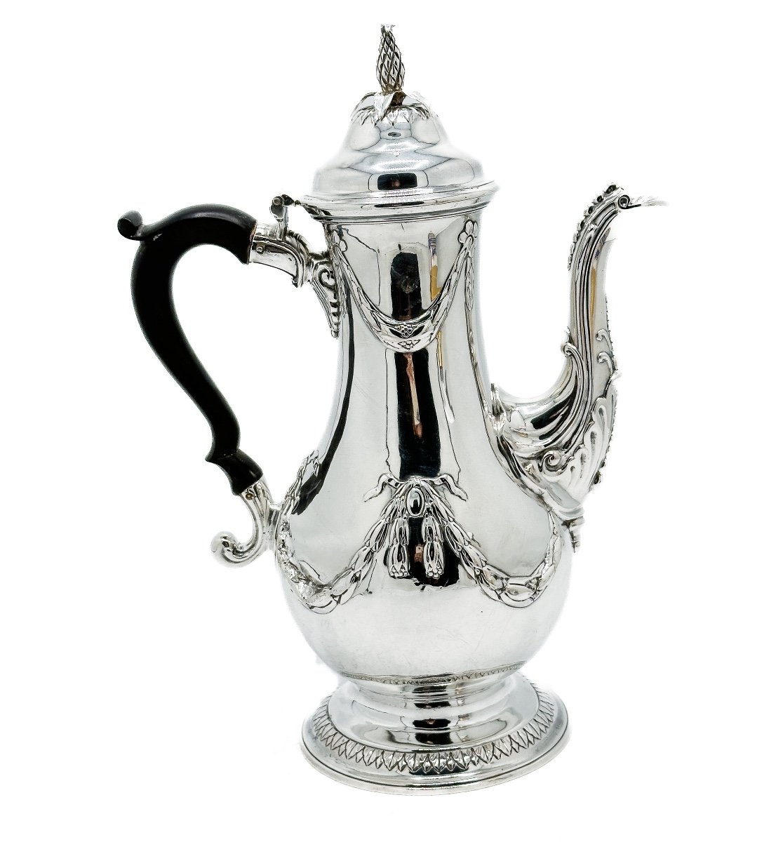   Cafetière En Argent Massif, époque XVIIIe, Londres 1777 – John Carter II  -photo-2