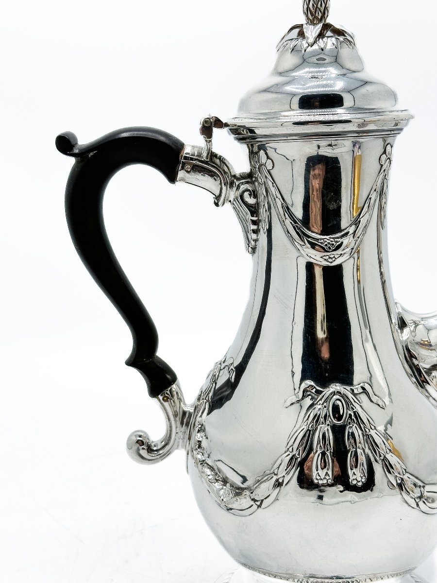   Cafetière En Argent Massif, époque XVIIIe, Londres 1777 – John Carter II  -photo-3