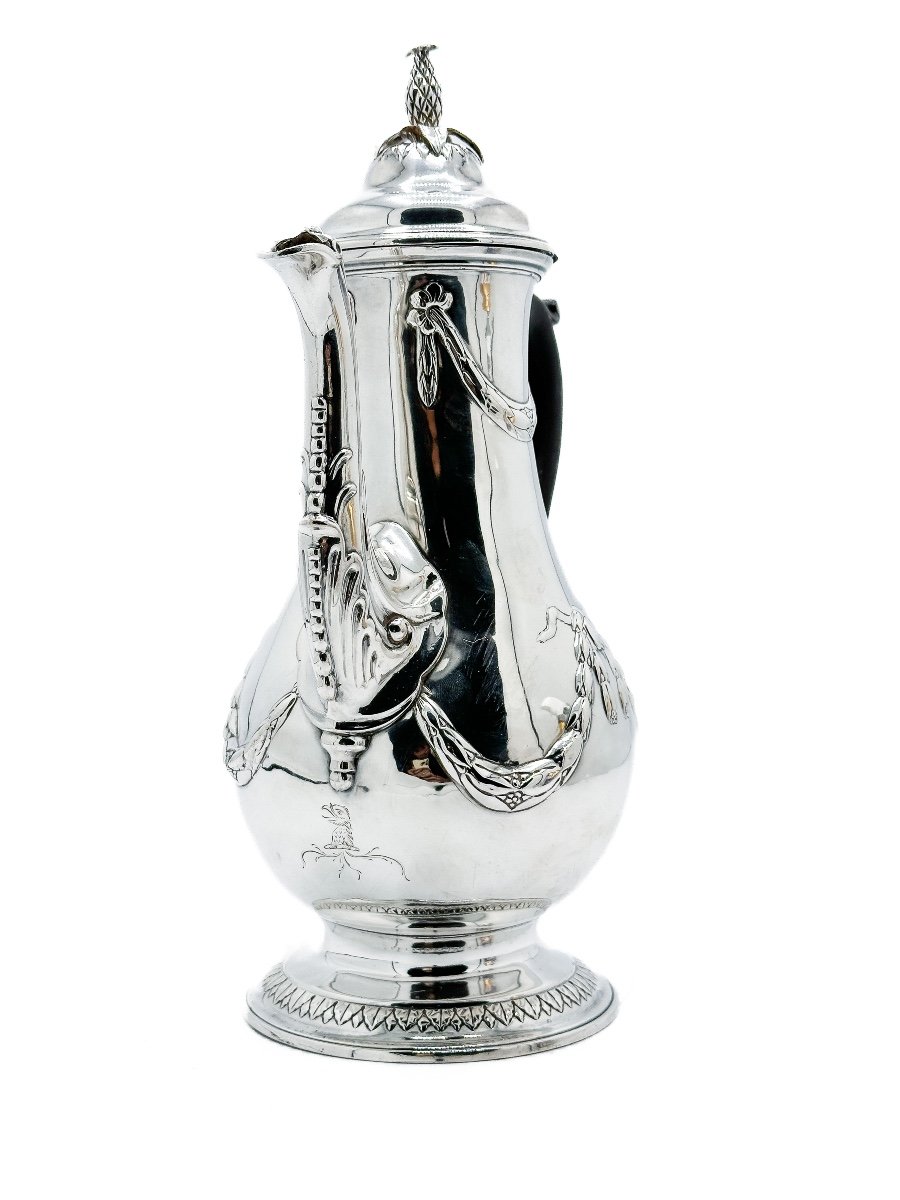   Cafetière En Argent Massif, époque XVIIIe, Londres 1777 – John Carter II  -photo-1