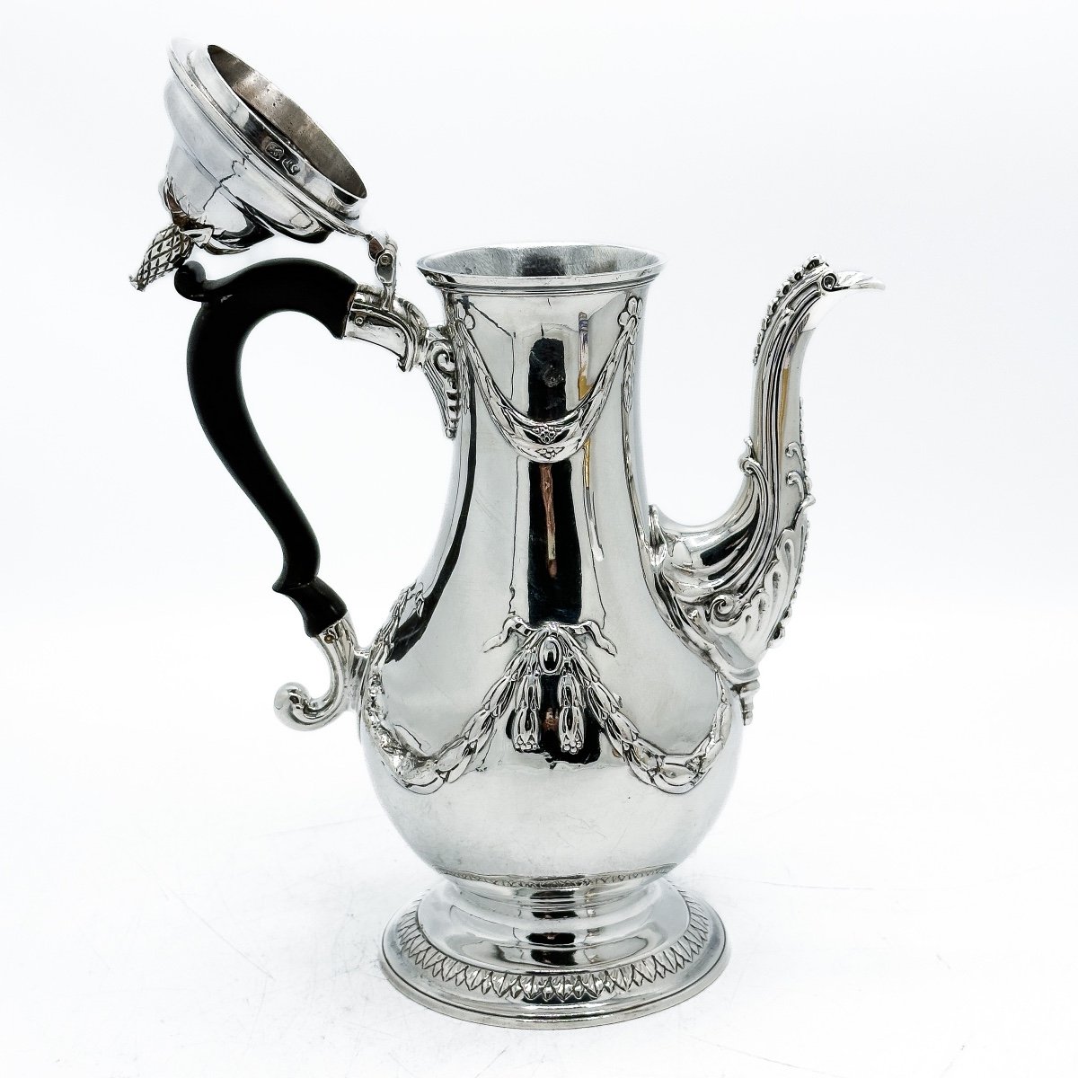   Cafetière En Argent Massif, époque XVIIIe, Londres 1777 – John Carter II  -photo-3