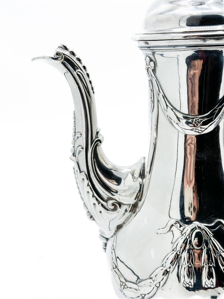   Cafetière En Argent Massif, époque XVIIIe, Londres 1777 – John Carter II  -photo-4