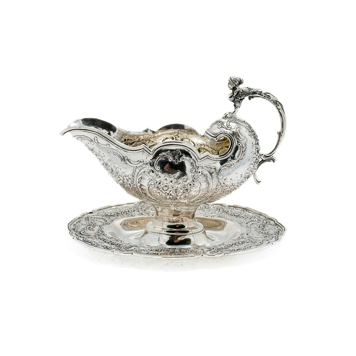 Saucière En Argent Massif Par Wilhelm Weinranck, Hanau, Fin XIXe Siècle  