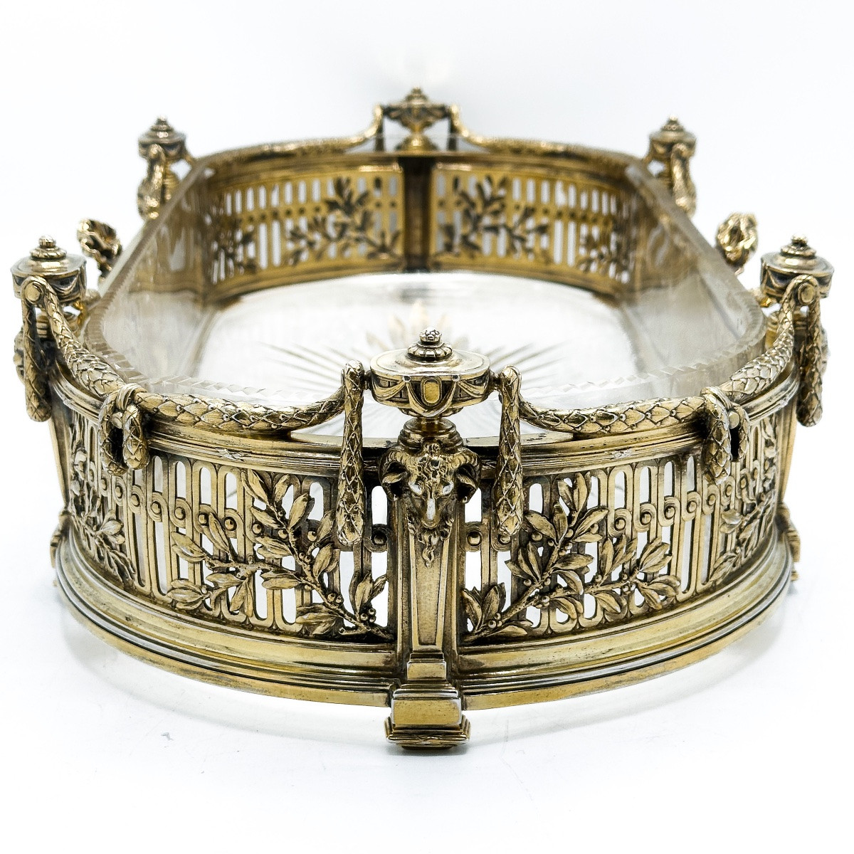 Wolfers – Jardinière De Style Louis XVI En Argent Vermeil, Décor De Têtes De Bouc Et Guirlandes-photo-4