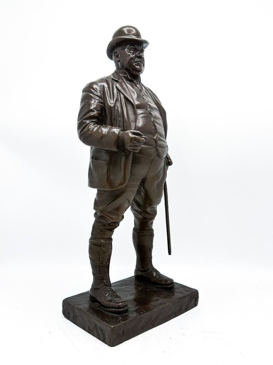 Bronze Kai Nielsen – « Le Propriétaire De Haras » Fondeur Rasmussen, Danemark, Début XXe Siècle-photo-4