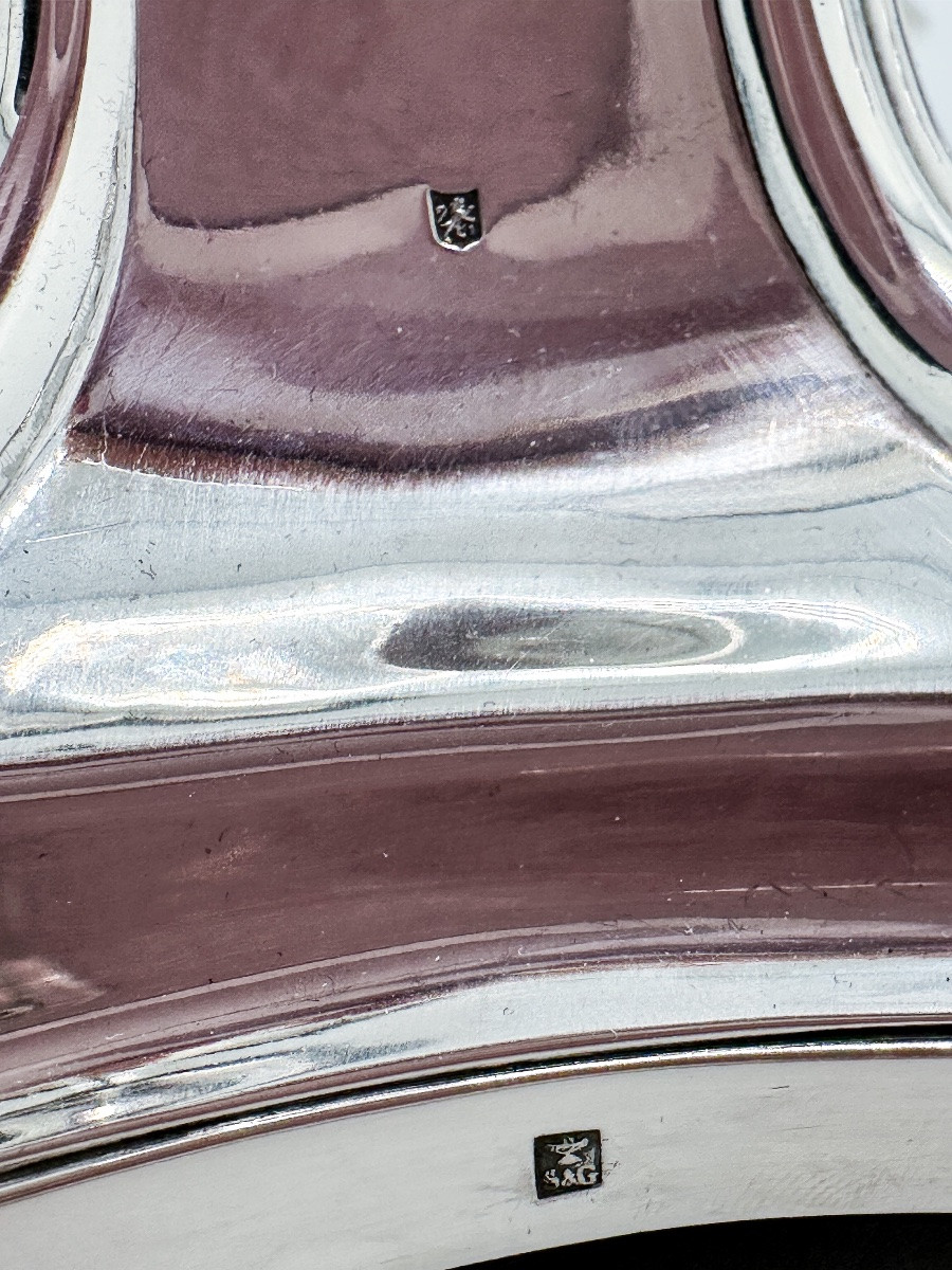 Pair Of Dutch Candelabras In 934 Sterling Silver, Amsterdam, 1838 - Stellingwerff-photo-5