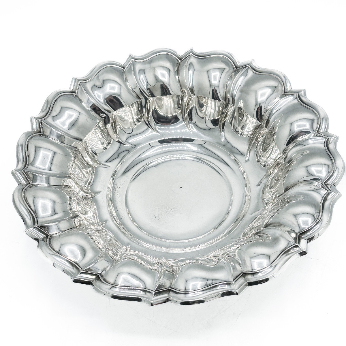 Large Solid Silver Centerpiece Bowl By Bruckmann & Söhne, Germany, Early 20th Century-photo-2