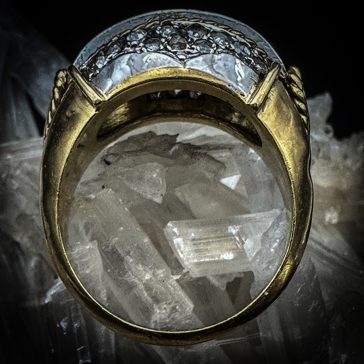 Art Deco Ring In Gold, Sapphire And Diamonds, Circa 1920 Antique Art Deco Ring, Circa 192-photo-2