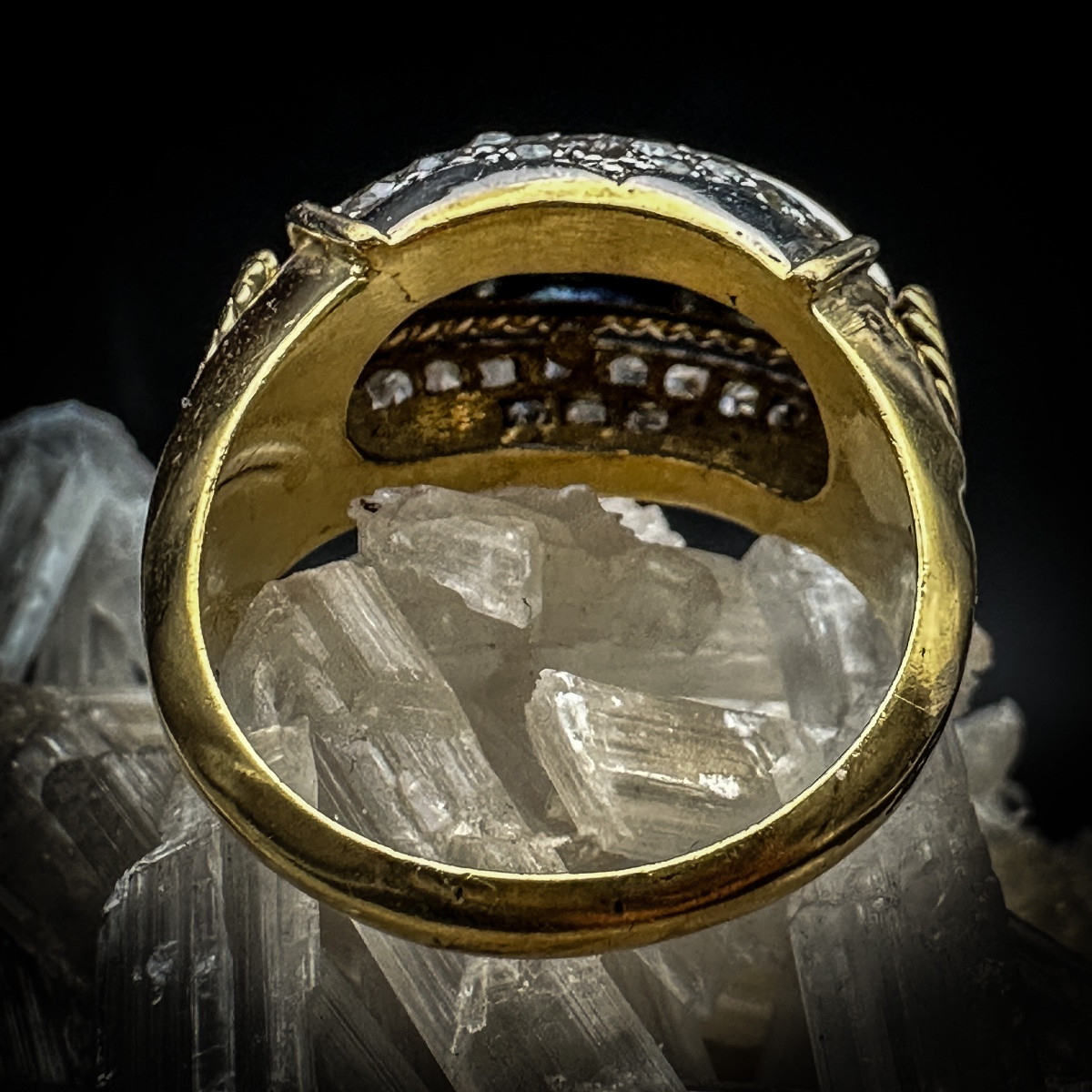 Art Deco Ring In Gold, Sapphire And Diamonds, Circa 1920 Antique Art Deco Ring, Circa 192-photo-3