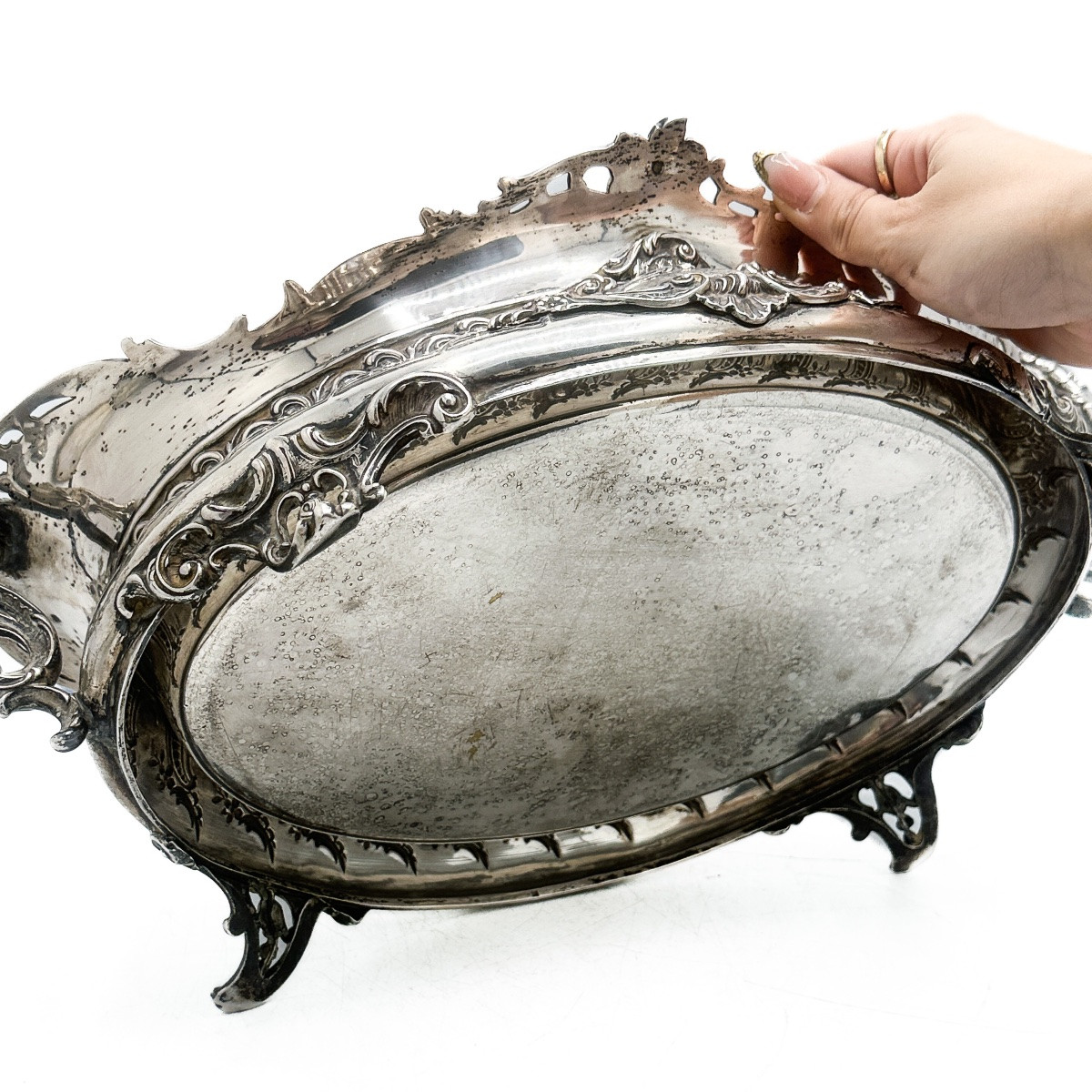 Rocaille Style Solid Silver Jardinière, Germany, Brückmann & Sohn, Circa 1880  -photo-1