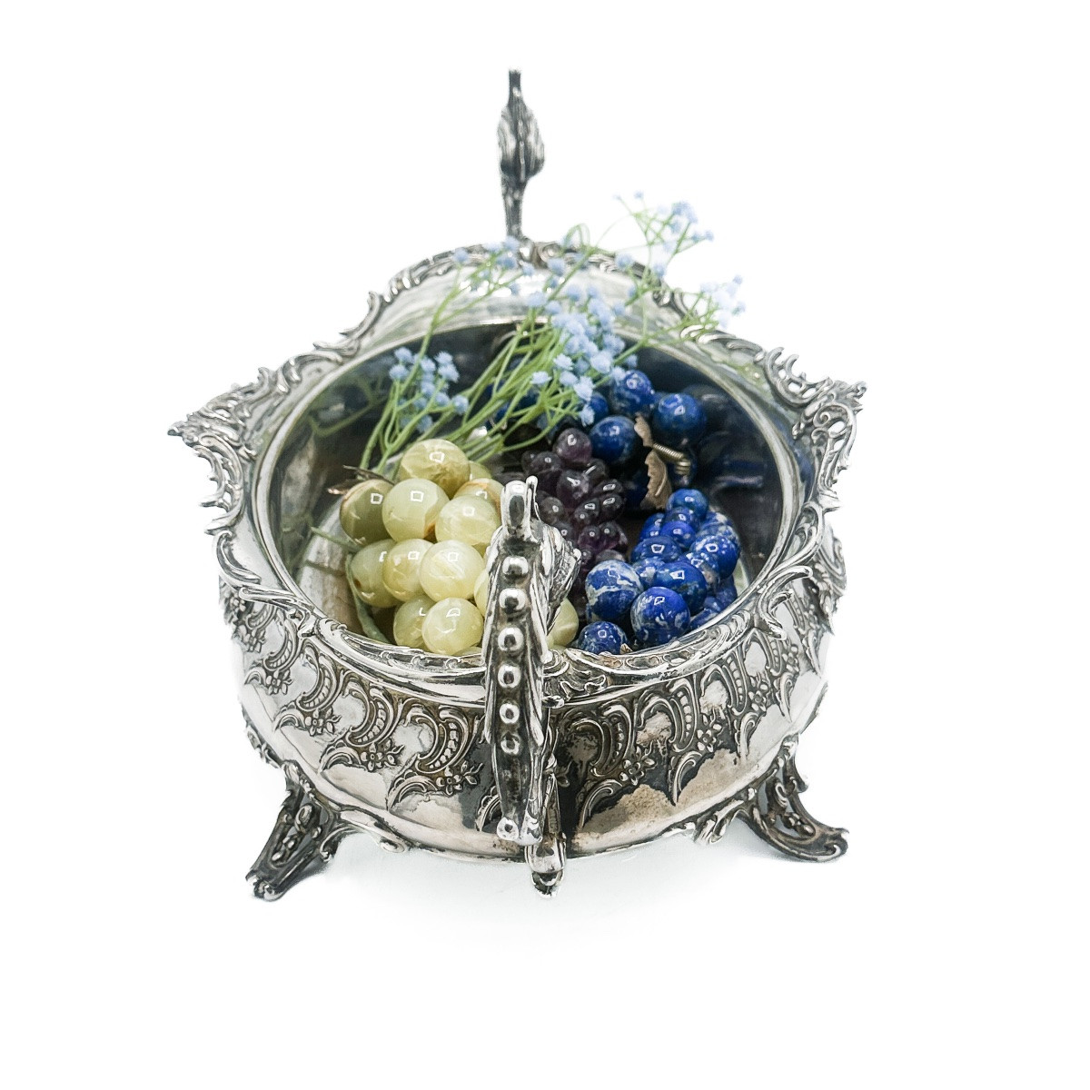 Rocaille Style Solid Silver Jardinière, Germany, Brückmann & Sohn, Circa 1880  -photo-2
