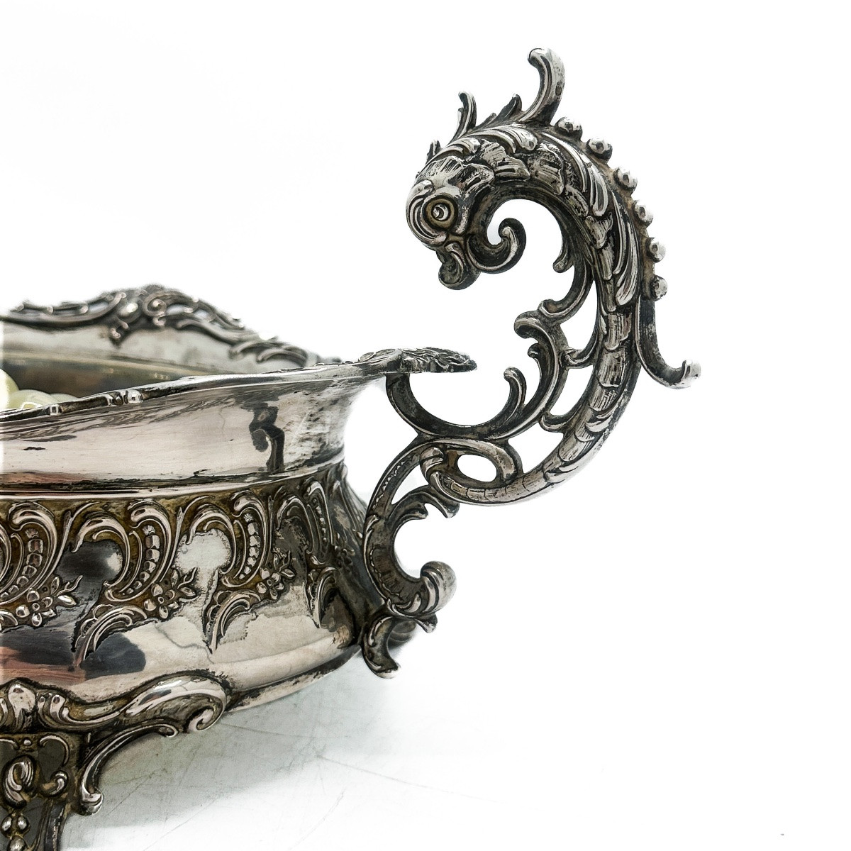 Rocaille Style Solid Silver Jardinière, Germany, Brückmann & Sohn, Circa 1880  -photo-5
