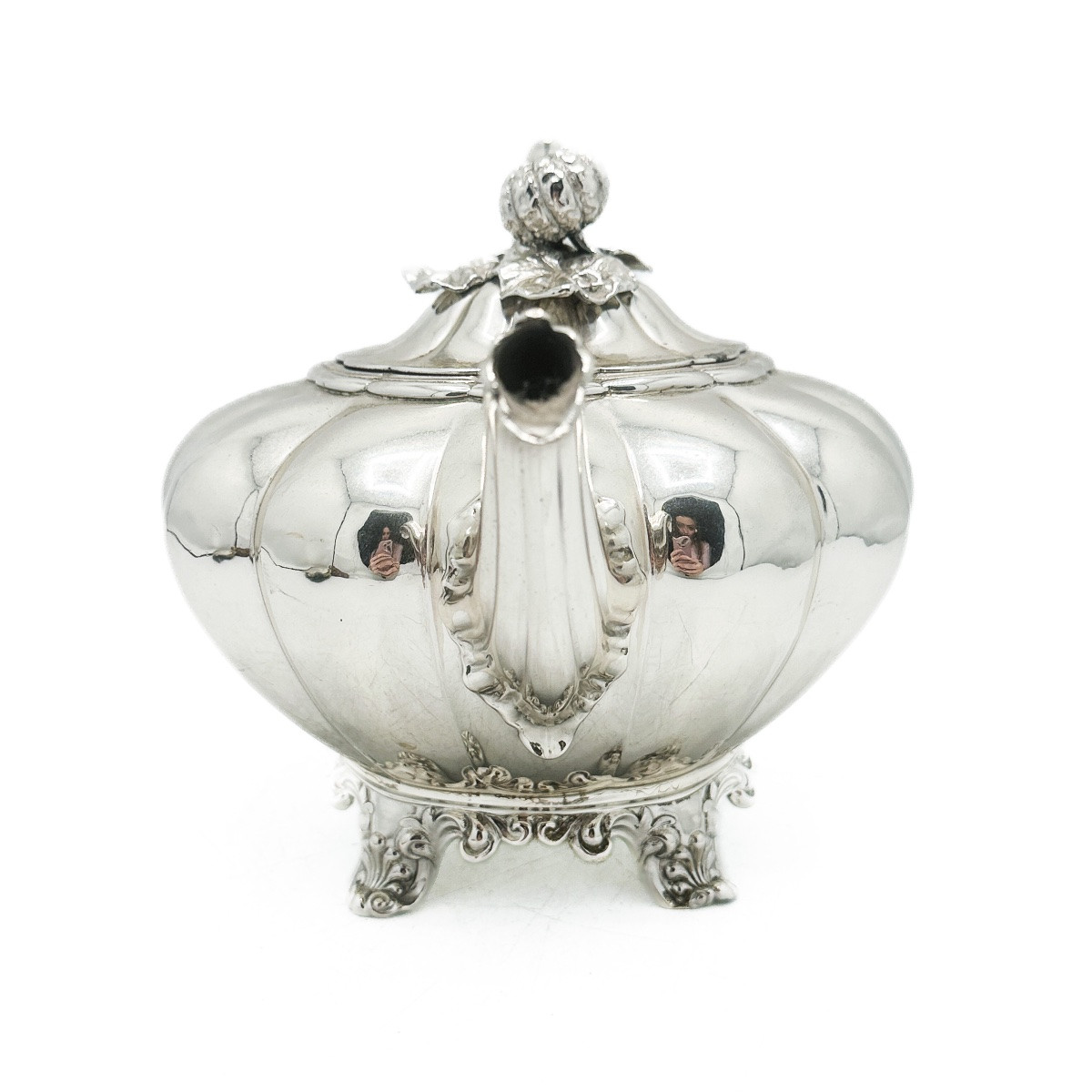 Théière en argent massif “pumpkin teapot”, Londres 1848 – Edward John & William Barnard  -photo-5