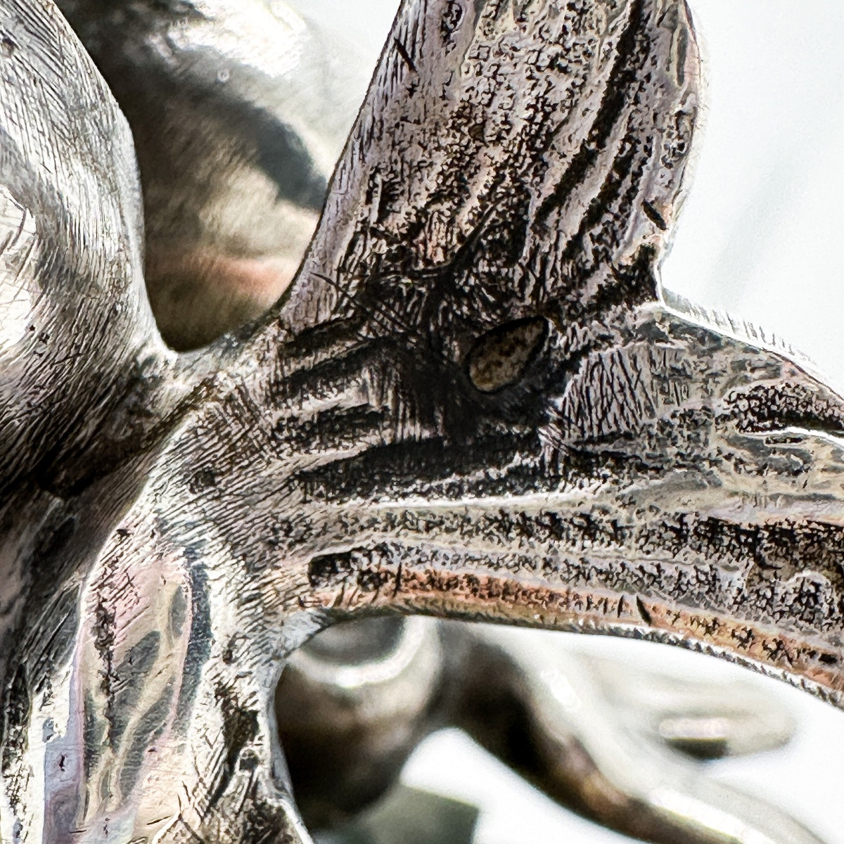 Solid Silver And Bronze Cup: Double-tailed Mermaid Riding A Nautilus — Late 19th Century -photo-2
