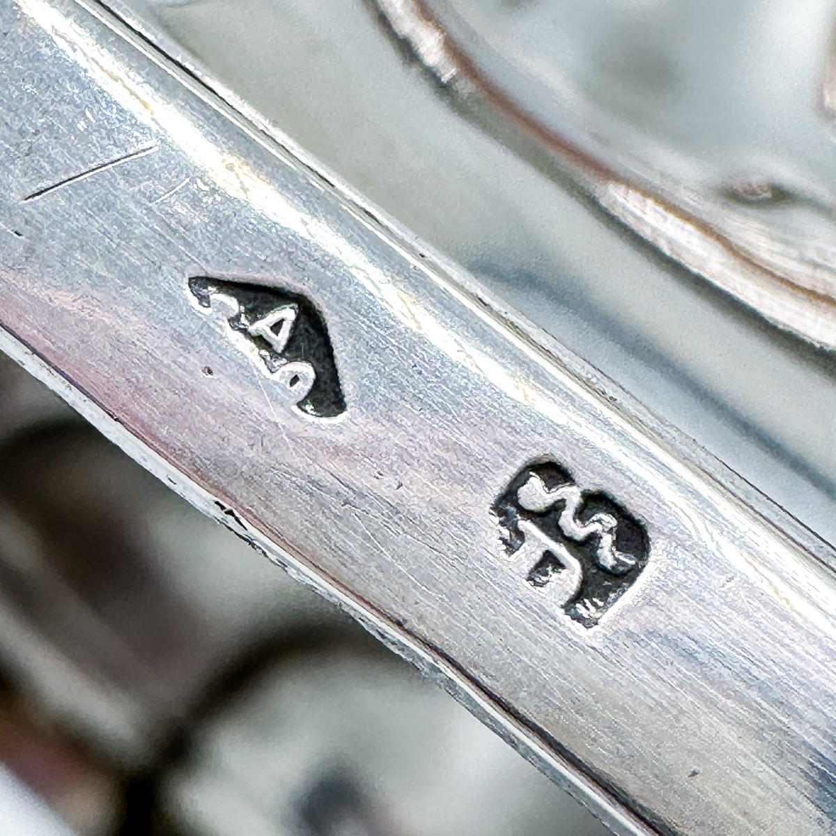 Pair Of Twisted Candlesticks In 800 ‰ Silver, Goldsmith Delheid, 19th Century  -photo-1