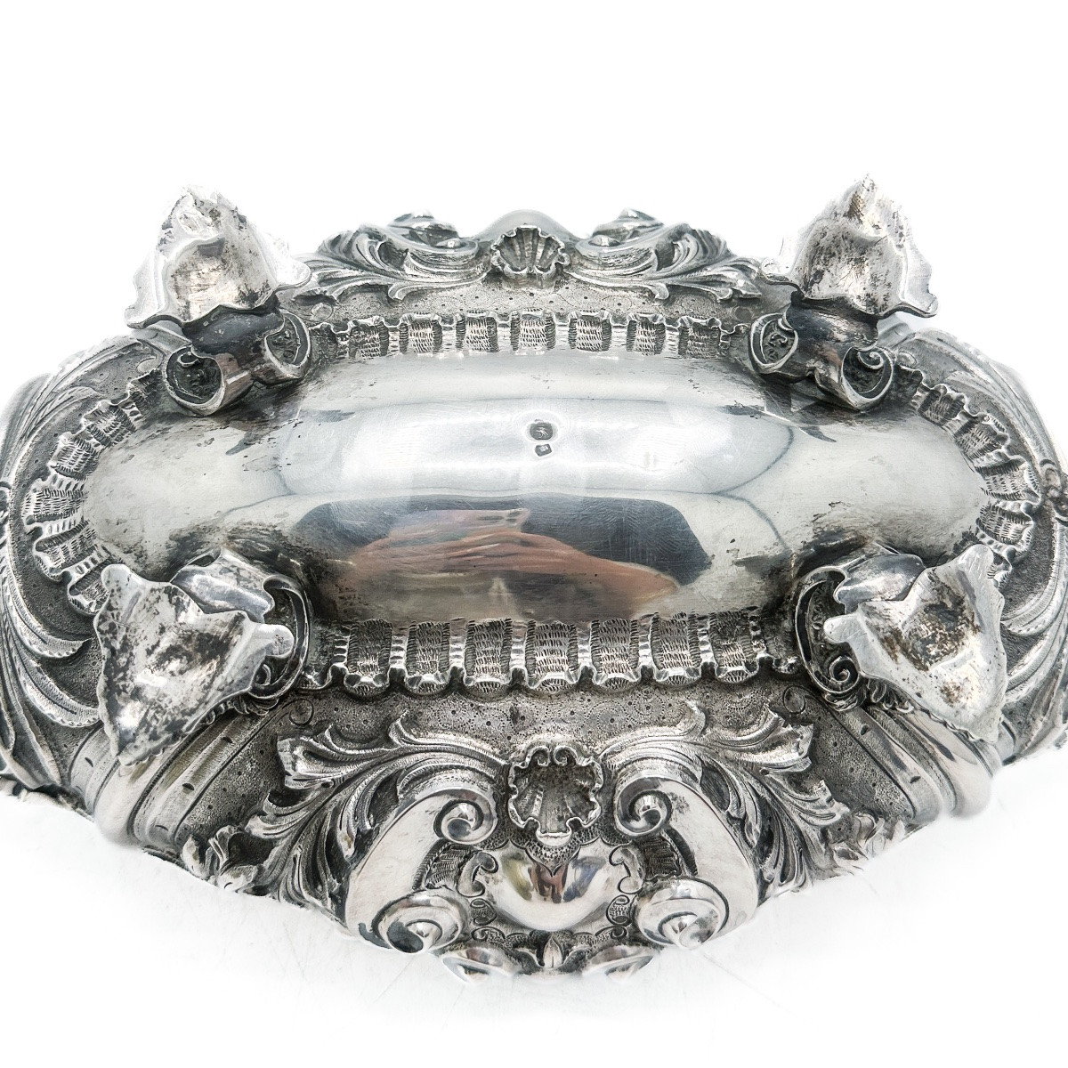 Rococo Silver Planter 833 ‰, Porto, Early 20th Century  -photo-4