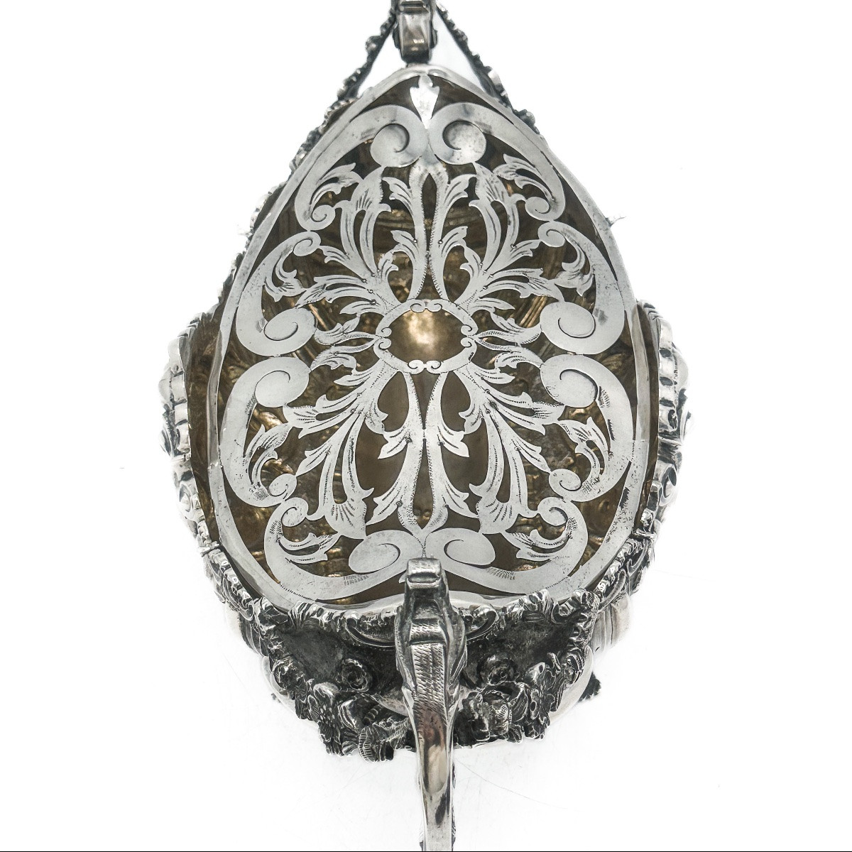 Rococo Silver Planter 833 ‰, Porto, Early 20th Century  -photo-5